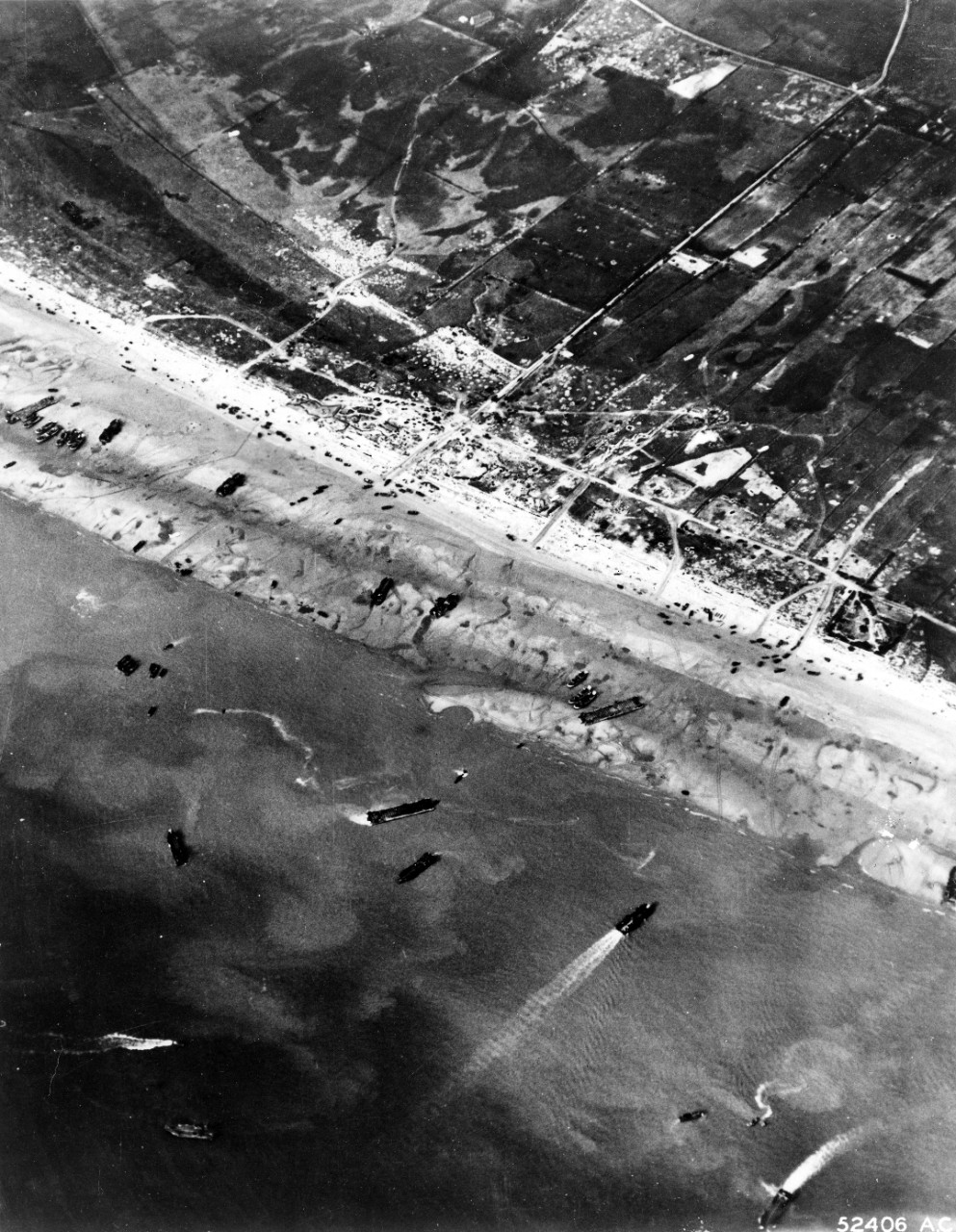 Photo of D-Day arial view