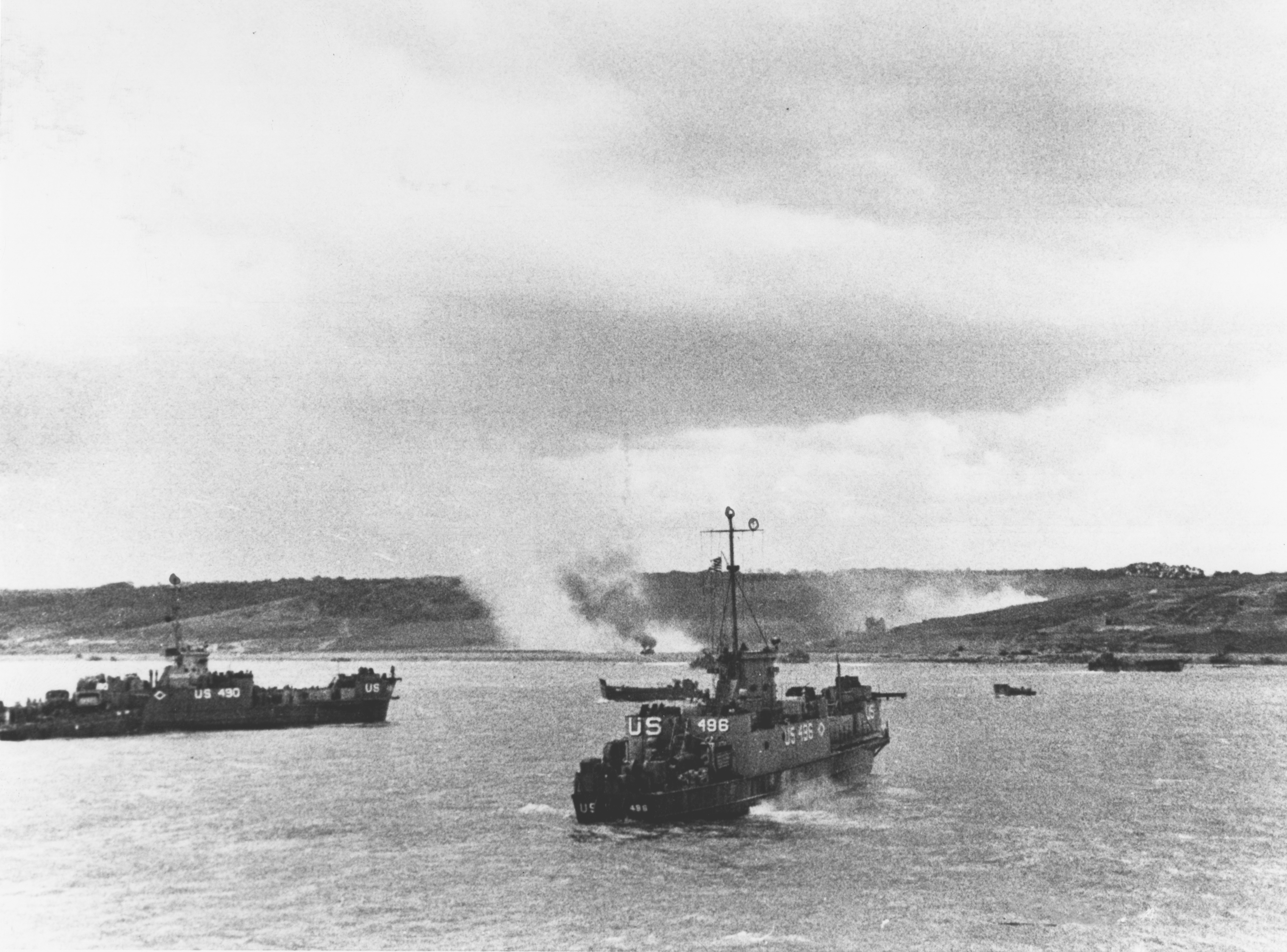 Photo of LCI's approach Omaha beach