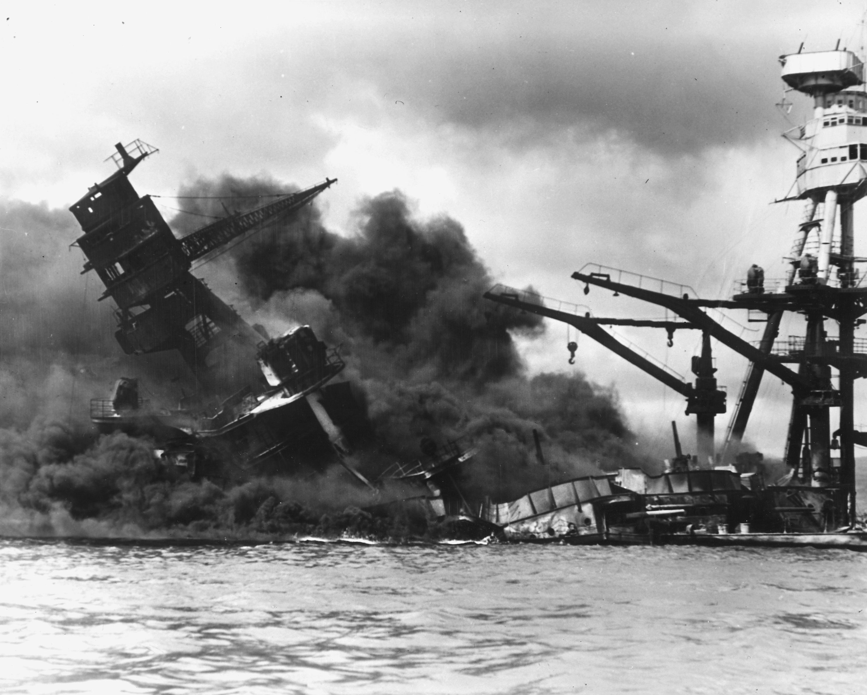 Photo of Sinking USS Arizona