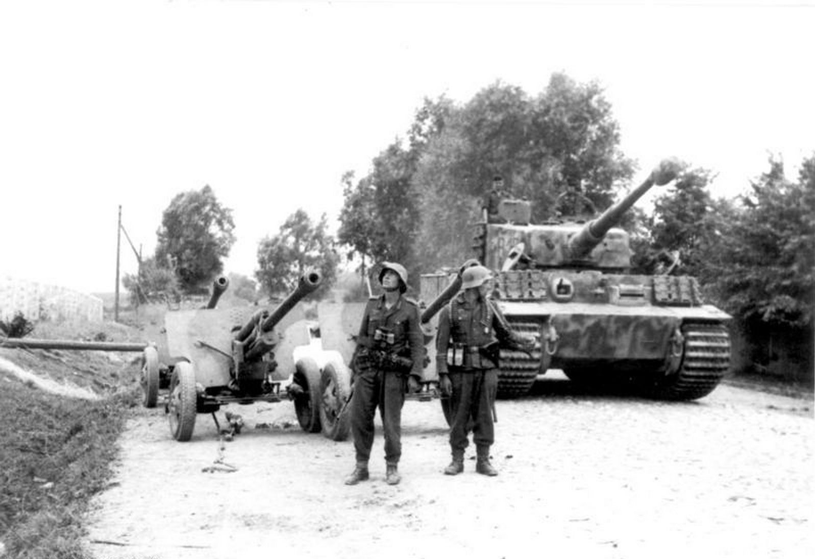 Photo of German Tiger and Anti-Tank Guns