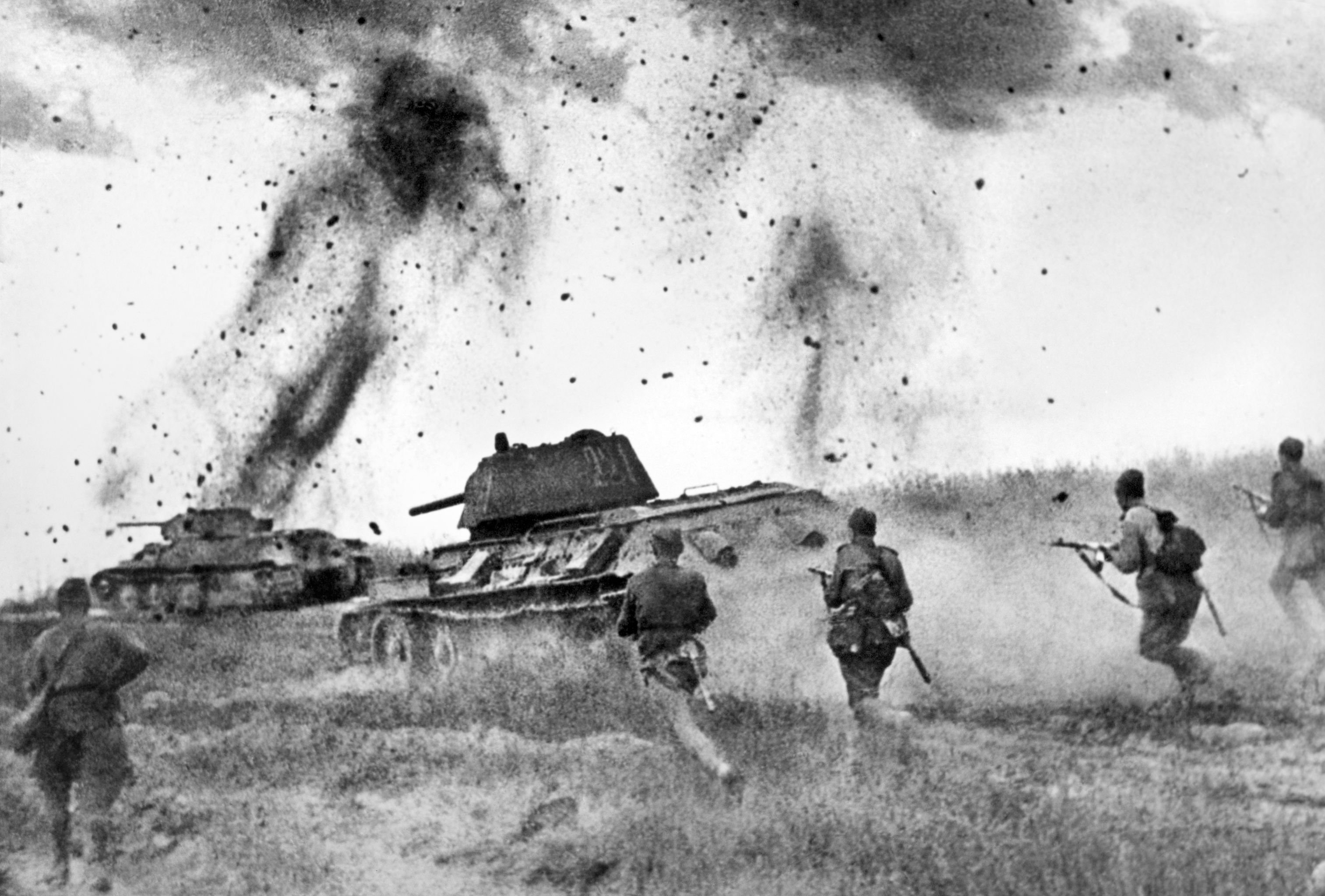 Photo of Russian T-34/76's Advancing
