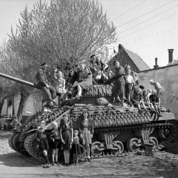 Aboard a Sherman Firefly Tank