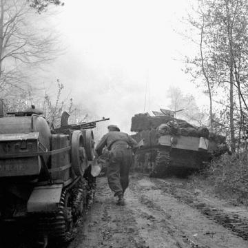 Advancing Towards Hatten, Germany