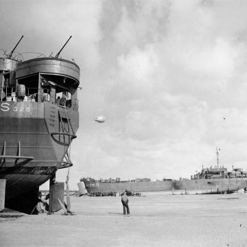 Beached at low tide