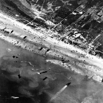 D-Day arial view