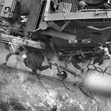 Sinking Ship off Omaha Beach